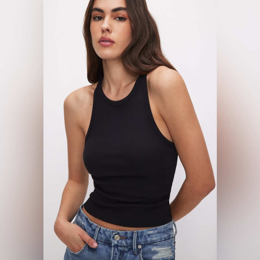 Good American ribbed tank black sz4